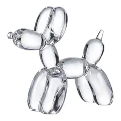 GENERICO - Perrito Globo de Resina 9 cm – Escultura Moderna Minimalista Transparente