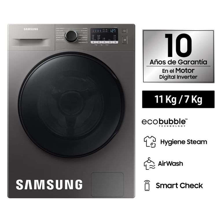 Lavaseca Ecobubble Con Airwash 11 Kg / 7 Kg Wd11t4046bx