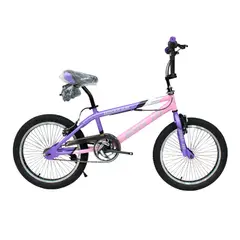 GENERICO - Bicicleta BMX Freestyle Aro 20 Rosada con Plata