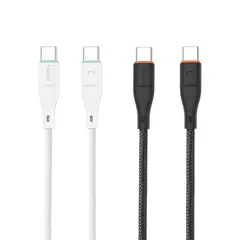 MICCELL - 2 Cables USB Tipo C 60W Fast Charge Alta Resistencia
