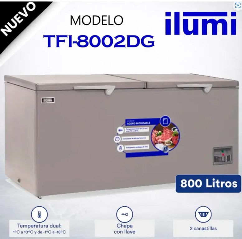 Congelador con tina de Acero Inoxidable de 800 litros TFI-8002DG