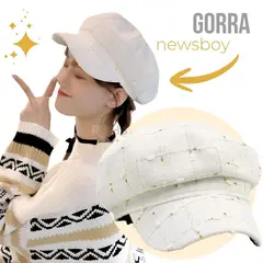 OEM - Gorra Blanca Cuadrillé Blanco De Tela Suave 25.5 x 20 cm