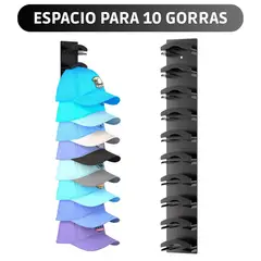GENERICO - Organizador Vertical Premium Para Gorras 10 Ranuras