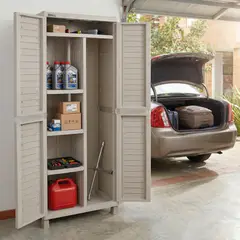 RIMAX - Estantería Gabinete Armario Organizador 5 Bandejas Beige