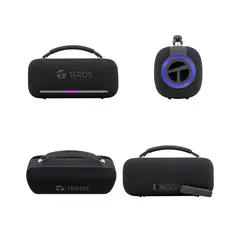 Teros - Parlante Inalámbrico Vibes VB-6049BLK, 60W, BT 5.3, 4000 MAH, USB, Luces LED, Negro