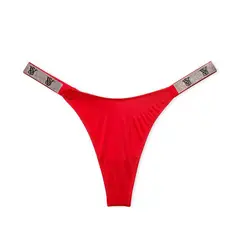 Victoria'S Secret - CALZON TANGA VICTORIAS SECRET ROJO SATINADO TIRA BRILLANTE