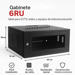 OEM - Rack Mural 6RU 51CM para Equipos de Red y Seguridad