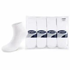 GENERICO - Pack x12 Pares de Medias Cortas Blancas Deportivas SPORT Talla 40-46
