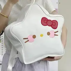 GENERICO - Mochila Estrella Kawaii Gatita Blanca 37 cm