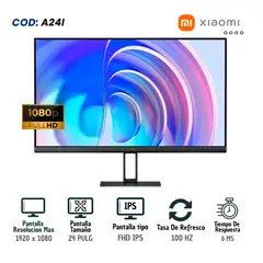 XIAOMI - Monitor A24i 24 pulgadas IPS Full HD 100Hz HDMI DisplayPort