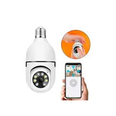 IMPORTADO MC - Cámara Foco Smart de Seguridad Wifi Visión Nocturna Intercomunicador