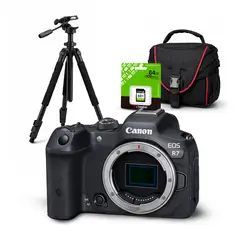 CANON - Cámara EOS R7 Cuerpo Solo + Kit Deluxe de Accesorios