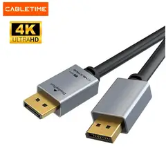 CABLETIME - Cable Displayport A Displayport 1.2 4k 60hz 3mts