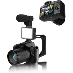 PUREPOWER - Cámara Digital De HD 64 MP Con Zoom Antivibración16x y WIFI ,Free 32GB lenovo TF card