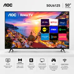 AOC - Televisor Led 4K UHd Smart Roku 50 50U6125