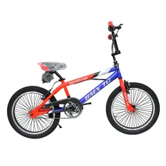 GENERICO - Bicicleta BMX Freestyle Aro 20 Rojo con Azul