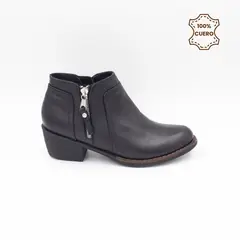 FAR WEST - Botines Mujer Mimi Cuero Negro Flotter