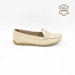FAR WEST - Mocasines Casuales Mujer Siena Gamuza Nude