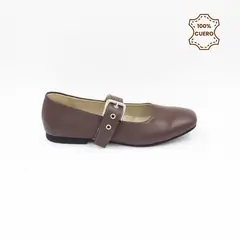 FAR WEST - Ballerinas Mujer Vienna Cuero Marrón