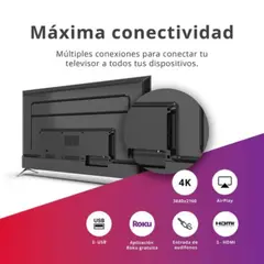 AOC - Televisor Led 4K UHd Smart Roku 55" 55U6125