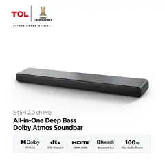 TCL - SOUNDBAR BLUETOOTH 100W CON DOLBY ATMOS 2.0 S45H - NEGRO