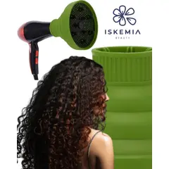 GENERICO - Difusor de Silicona Universal para secadora ideal para rizos en VERDE