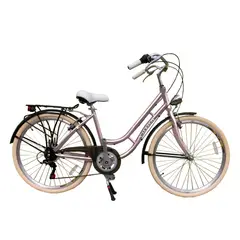 JEFF BIKE - BICICLETA VINTAGE ARO 26 CHASIS DE ALUMINIO, 6 CAMBIOS SHIMANO Y FARO DELANT. MODELO VENICE
