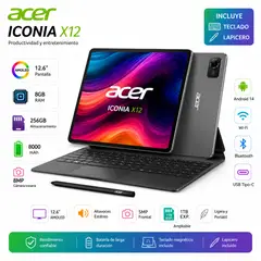 ACER - Tablet Iconia X12 12.6″ AMOLED 8GB RAM 256GB Android WiFi