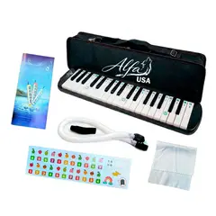 ALFA - Melodica 37 Teclas Kit Completo con Estuche Negro