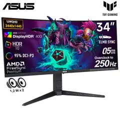 ASUS - Monitor TUF GAMING VG34WQML5A, 34 CURVO VA, WQHD, 250Hz OC, 0.5ms, AMD FreeSync Premium