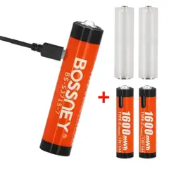 GENERICO - 2 Pilas AAA RECARGABLE + Adaptador AAA a AA CARGADOR INCLUIDO