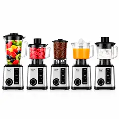 RAFF - Licuadora 5 En 1 Multifuncional RAF 2600W 3L Con Picadora y Molino