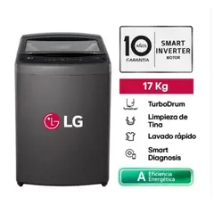 LG - Lavadora Carga Superior 17 Kg WT17BVTB Negro Claro