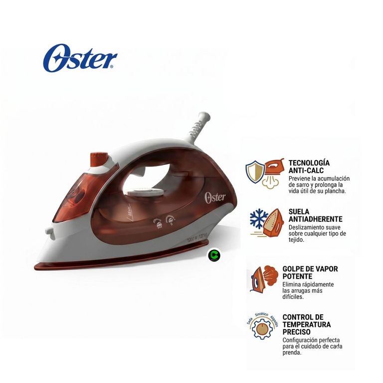 Plancha de Vapor Compacta GCSTBS5004 Antiadherente