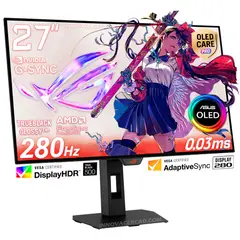 ASUS - Monitor Rog Strix XG27AQWMG OLED Glossy 27" QHD, 280Hz, 0.3Ms, True Black 500