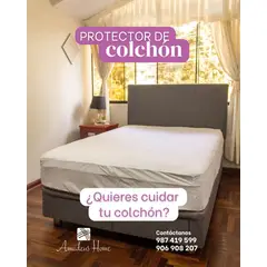 AMADEUS HOME - Protector de Colchón King Bamboo Impermeable Larga Duración