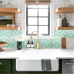 MULTITOP - MOSAICO GEL 3D VENECIANO 23.6X23.6 CM CELESTE (PACK 10 UNID)