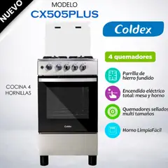 Coldex - COCINA DE PIE A GAS 4 HORNILLAS CX505PLUS