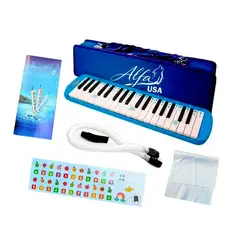 ALFA - Melodica 37 Teclas Azul con Estuche Rigido