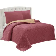 GOLDSUN - Cobertor Reversible Ultra Soft Vino Navy