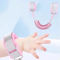 GENERICO - Correa ROSADO de Muñeca Antirrobo para Bebe