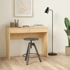 R&R MUEBLES - Escritorio Moderno Abby 2 Cajones Rovere RyR Muebles