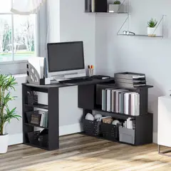 R&R MUEBLES - Escritorio 360 Moderno Futtura Negro RyR Muebles