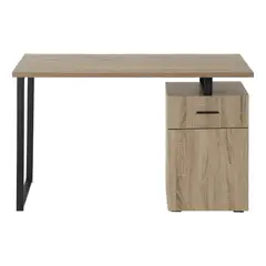 R&R MUEBLES - Escritorio Moderno Polo 1 Cajón 1 Puerta Marrón RyR Muebles