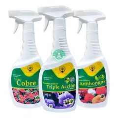 SM - Pack Fungicidas En Spray (x 03 Und.) Para Jardinería