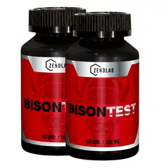 ZENDLAB - Pack x 2 BISONTEST Potencializador Masculino Maca Negra Huanarpo Macho 60 Cáps