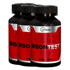 ZENDLAB - Pack x 3 BISONTEST Potencializador Masculino Maca Negra Huanarpo Macho 60 Cáps