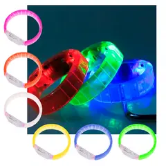 GENERICO - Pulsera o brazalete con luz led 6 unds