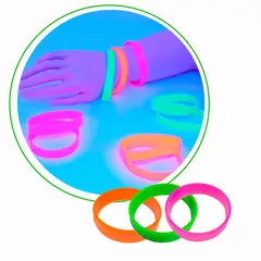 GENERICO - Pulsera o brazalete silicona Neón (Paquete x 50 uds)