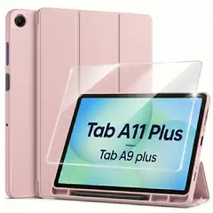 GENERICO - Mica + Funda Smart Case de Galaxy Tab A11 Plus X230 A9 Plus